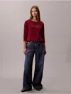 Calvin Klein Jeans Est.1978 Calvin Klein Women's Standard Logo Slim T-shirt In Red