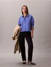Calvin Klein Jeans Est.1978 Calvin Klein Women's Stripe Cropped Boxy Button-down Shirt