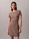 Calvin Klein Jeans Est.1978 Calvin Klein Women's Tech Knit Logo Dress In Brown