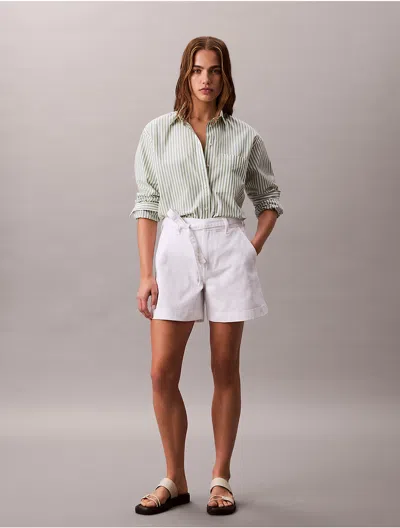 Calvin Klein Jeans Est.1978 Calvin Klein Women's Tie Belt Denim Shorts In Multi