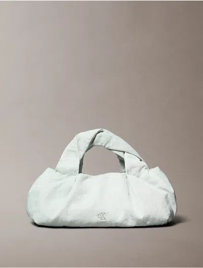 Calvin Klein Jeans Est.1978 Calvin Klein Women's Twisted Nylon Crossbody Bag In Gray