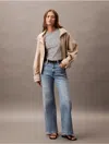 Calvin Klein Jeans Est.1978 Calvin Klein Women's Ultra High Rise Wide Leg Fit Jeans