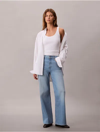 Calvin Klein Jeans Est.1978 Calvin Klein Women's Ultra High Rise Wide Leg Fit Jeans In Blue