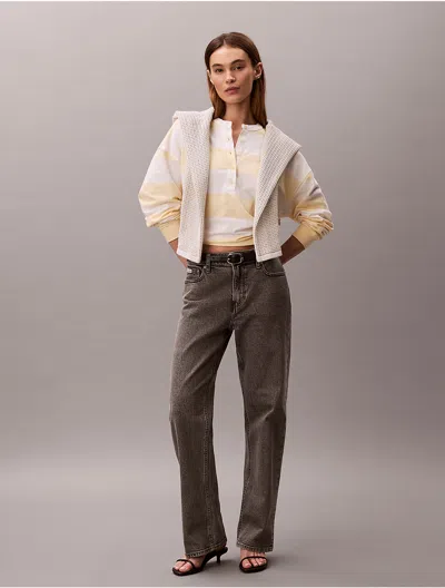 Calvin Klein Jeans Est.1978 Calvin Klein Women's Varsity Stripe Henley Top