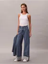 Calvin Klein Jeans Est.1978 Calvin Klein Women's Wide Cuff Wide Leg Jeans In Blue