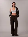 Calvin Klein Jeans Est.1978 Calvin Klein Women's Wide Leg Cargo Jeans In Brown