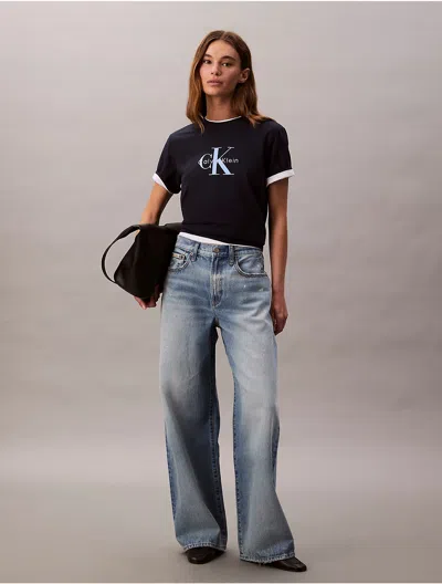 Calvin Klein Jeans Est.1978 Calvin Klein Women's Wide Leg Jeans In Black