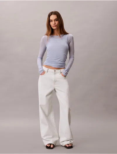 Calvin Klein Jeans Est.1978 Calvin Klein Women's Wide Leg Jeans In White