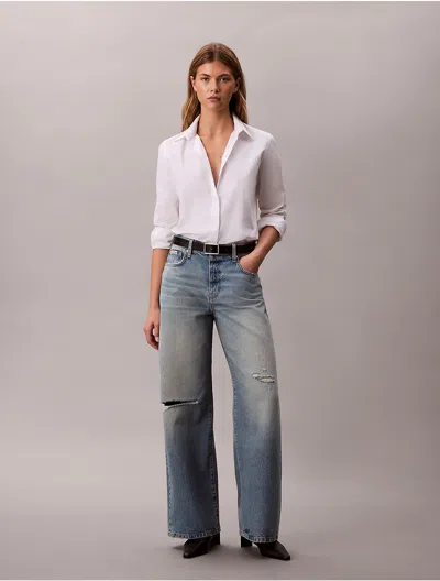 Calvin Klein Jeans Est.1978 Calvin Klein Women's Wide Leg Jeans In Blue