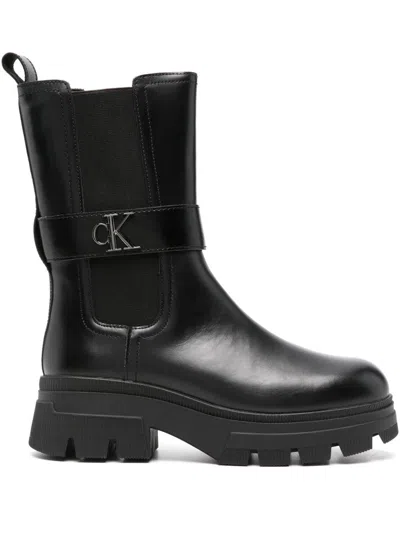 Calvin Klein Jeans Est.1978 Chunky Combat Chelsea Boots In Black