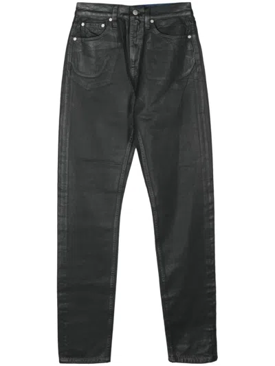 Calvin Klein Jeans Est.1978 Coated Straight Jeans In Black