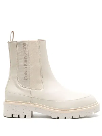 Calvin Klein Jeans Est.1978 Combat 45mm Ankle Boots In White