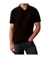 Calvin Klein Jeans Est.1978 Cotton Pique Classic Polo Shirt In Black
