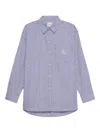 Calvin Klein Jeans Est.1978 Cotton Poplin Striped Shirt In Blue
