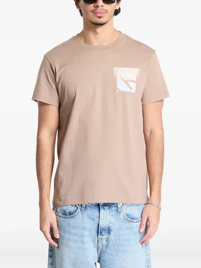 Calvin Klein Jeans Est.1978 Cotton T-shirt In Brown