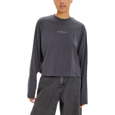 Calvin Klein Jeans Est.1978 Cotton Tops & Women's T-shirt In Grey