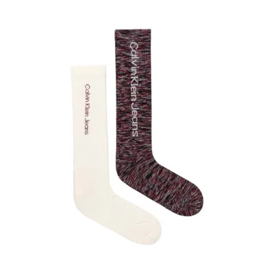 Calvin Klein Jeans Est.1978 Cream Cotton Sock In Neutral