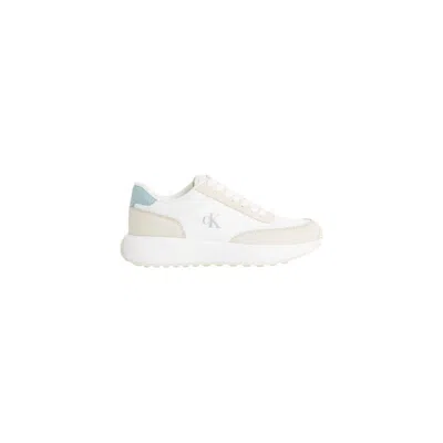 Calvin Klein Jeans Est.1978 Cream Leather Sneaker In White