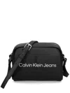 Calvin Klein Jeans Est.1978 Debossed Logo Cross Body Bag In Black