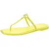 Calvin Klein Jeans Est.1978 Edhen Womens Slip On Flip Flop T-strap Sandals In Yellow