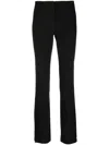 Calvin Klein Jeans Est.1978 Embroidered-logo High-waist Trousers In Black