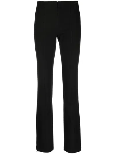 Calvin Klein Jeans Est.1978 Embroidered-logo High-waist Trousers In Black