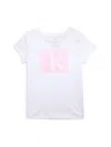 Calvin Klein Jeans Est.1978 Girl's Ck Scribble Graphic Cotton-blend T-shirt In White