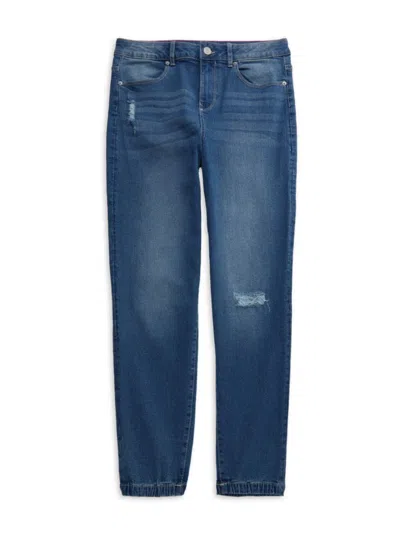 Calvin Klein Jeans Est.1978 Kids' Girl's Distressed Jeans In Blue