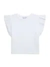 Calvin Klein Jeans Est.1978 Girl's Flutter Sleeve Top In White