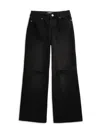 Calvin Klein Jeans Est.1978 Girl's Knee Slash Faded Jeans In Black