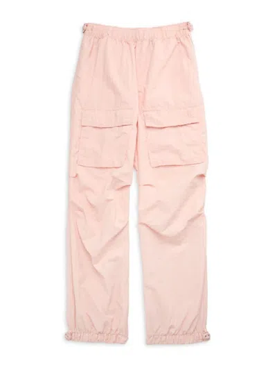Calvin Klein Jeans Est.1978 Kids' Girl's Tech Nylon Cargo Pants In Pink