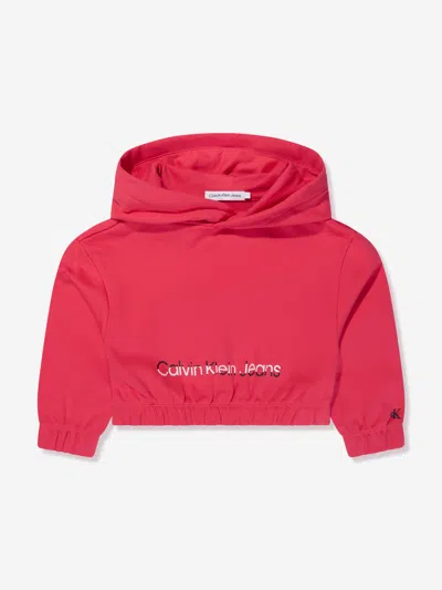 Calvin Klein Jeans Est.1978 Kids' Girls Hero Logo Hoodie In Pink