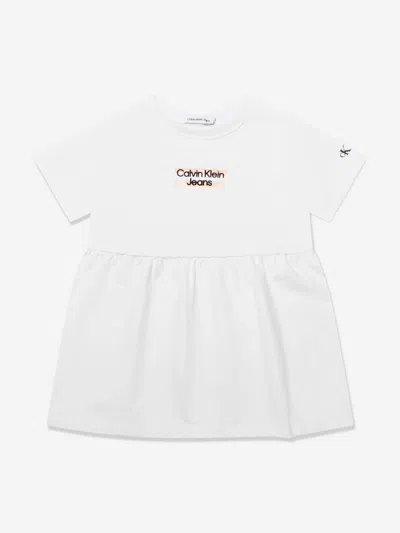 Calvin Klein Jeans Est.1978 Kids' Girls Hero Logo T-shirt In White