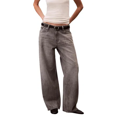 Calvin Klein Jeans Est.1978 Gray Cotton Boyfriend Jeans In Brown