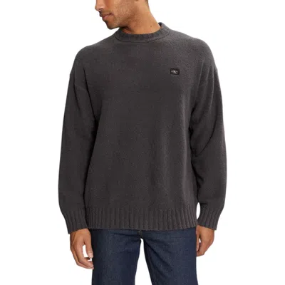 Calvin Klein Jeans Est.1978 Gray Cotton Sweater In Black