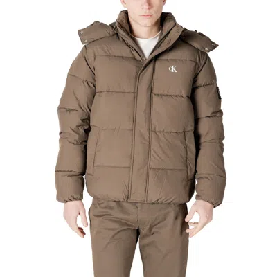 Calvin Klein Jeans Est.1978 Gray Polyamide Jacket In Brown