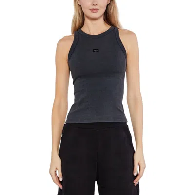 Calvin Klein Jeans Est.1978 Gray Recycled Cotton Tank Top In Black