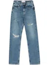 Calvin Klein Jeans Est.1978 High-rise Straight Cotton Jeans In 蓝色