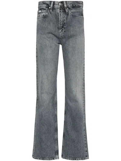 Calvin Klein Jeans Est.1978 High-rise Straight Jeans In Grey