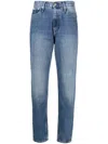 Calvin Klein Jeans Est.1978 High-rise Tapered-leg Mom Jeans In Blue