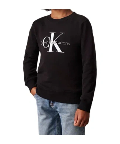 Calvin Klein Jeans Est.1978 Kids' Logo Sweatshirt In Black