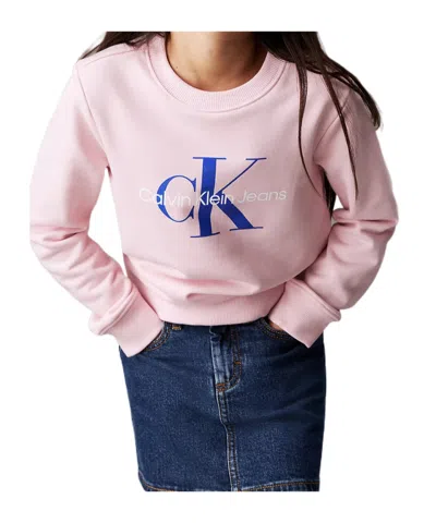Calvin Klein Jeans Est.1978 Kids' Logo Sweatshirt In Pink