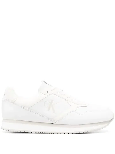 Calvin Klein Jeans Est.1978 Lace-up Low-top Sneakers In 白色