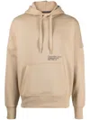 Calvin Klein Jeans Est.1978 Layered Address Hwk Drawstring Hoodie In Neutrals