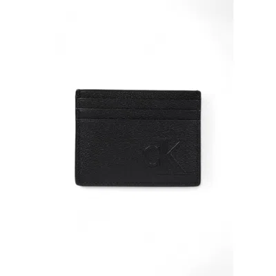 Calvin Klein Jeans Est.1978 Leather Men's Cardholder In Gold