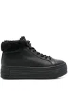 Calvin Klein Jeans Est.1978 Leather Sneakers In Black