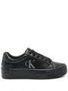 Calvin Klein Jeans Est.1978 Leather Sneakers In Black