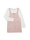 Calvin Klein Jeans Est.1978 Little Girl's 2-piece Top & Pinfore Dress Set In Pink Multi