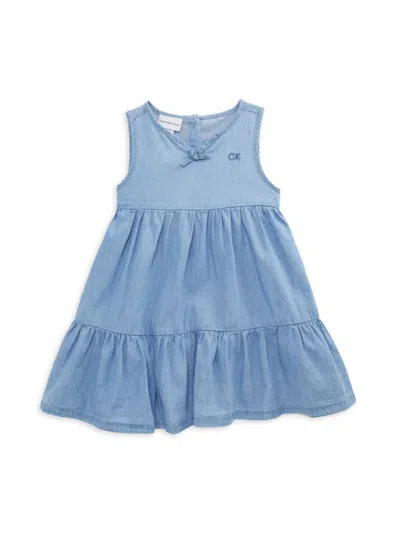 Calvin Klein Jeans Est.1978 Babies' Little Girl's Chambray Dress In Blue