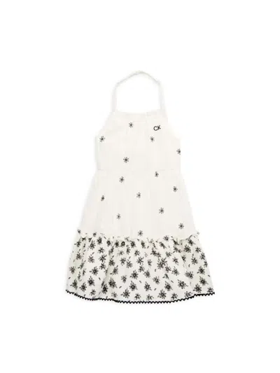 Calvin Klein Jeans Est.1978 Babies' Little Girl's Floral Tiered Dress In White